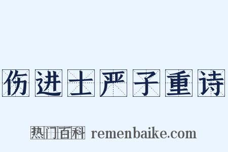 伤进士严子重诗是什么意思的图片